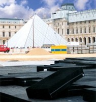 Lightweight embankment in front of the Louvre museum - 7500 m3