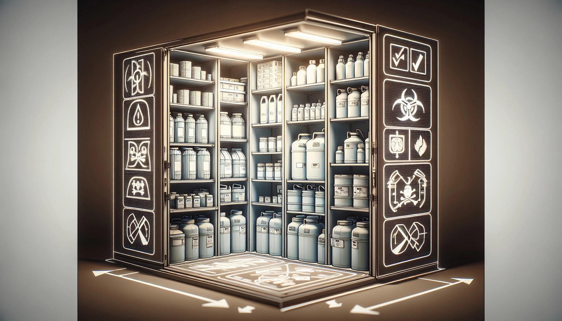 Chemical Safety: Essential Tips For A Hazard-Free Environment » Ec9D5788 Daee 4Ab3 B5Bd 09351Bb823A2 | Water Solutions Unlimited Illustration Of Proper Storage Of Hazardous Chemicals In A Well-Ventilated And Labeled Cabinet